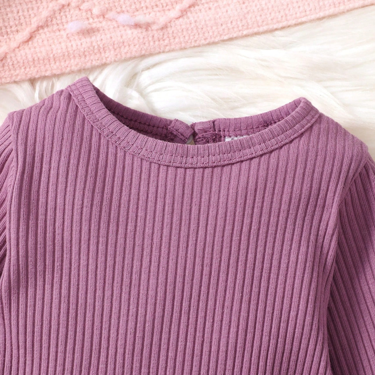 3PCS Grace Heart Printed Long Sleeve Baby Set