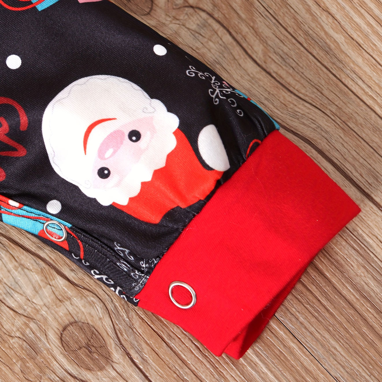 2PCS My First Christmas Letter Santa and Reindeer Print Baby Jumpsuit