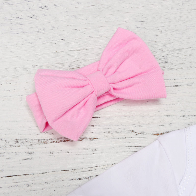 Ensemble 3 pièces pour bébé fille avec lettres imprimées florales