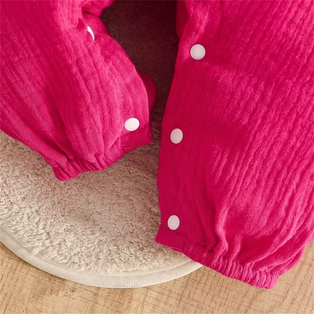 2PCS Stylish Color Clash Long Sleeve Baby Jumpsuit