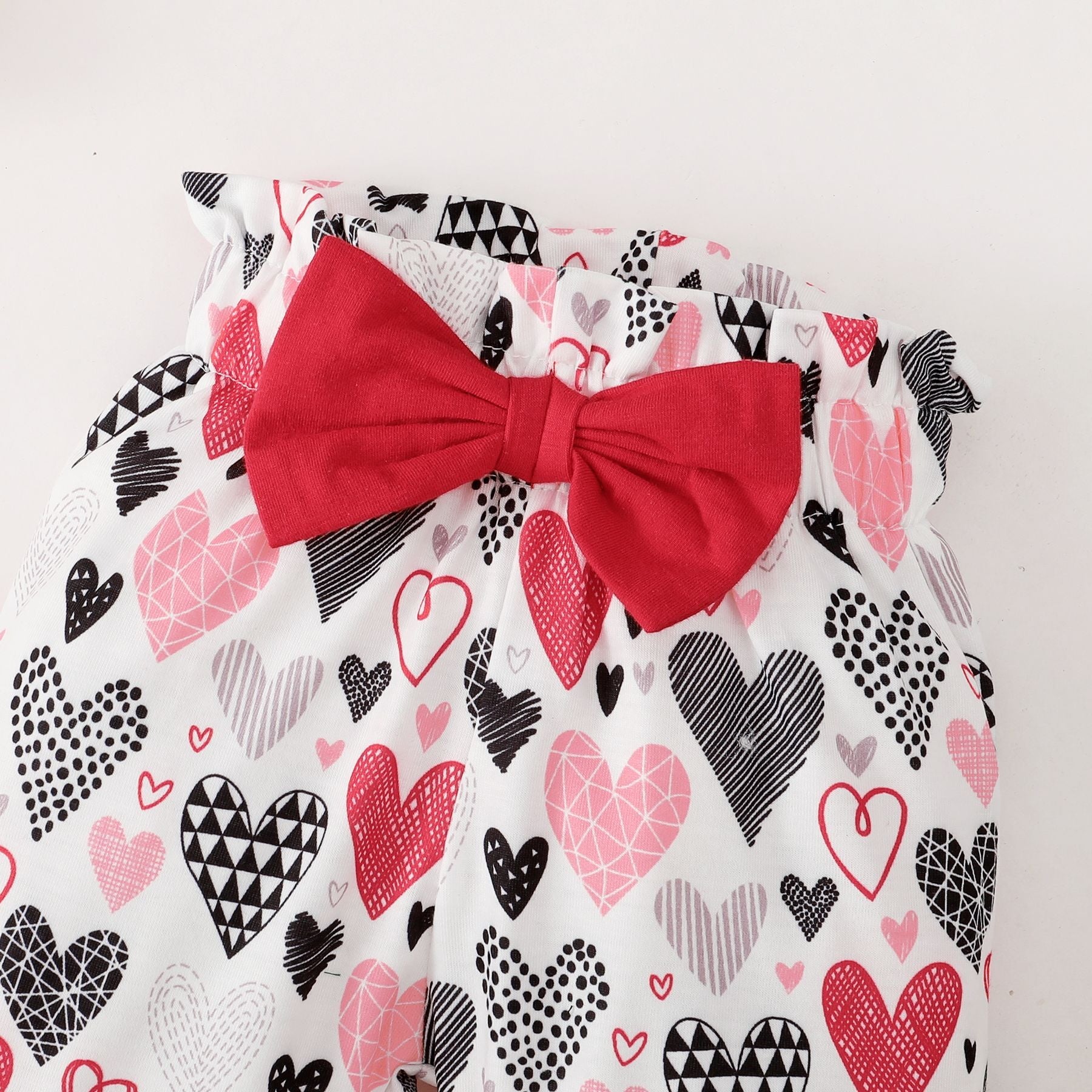 3PCS Always In Love Letter Heart Print Long Sleeve Baby Set