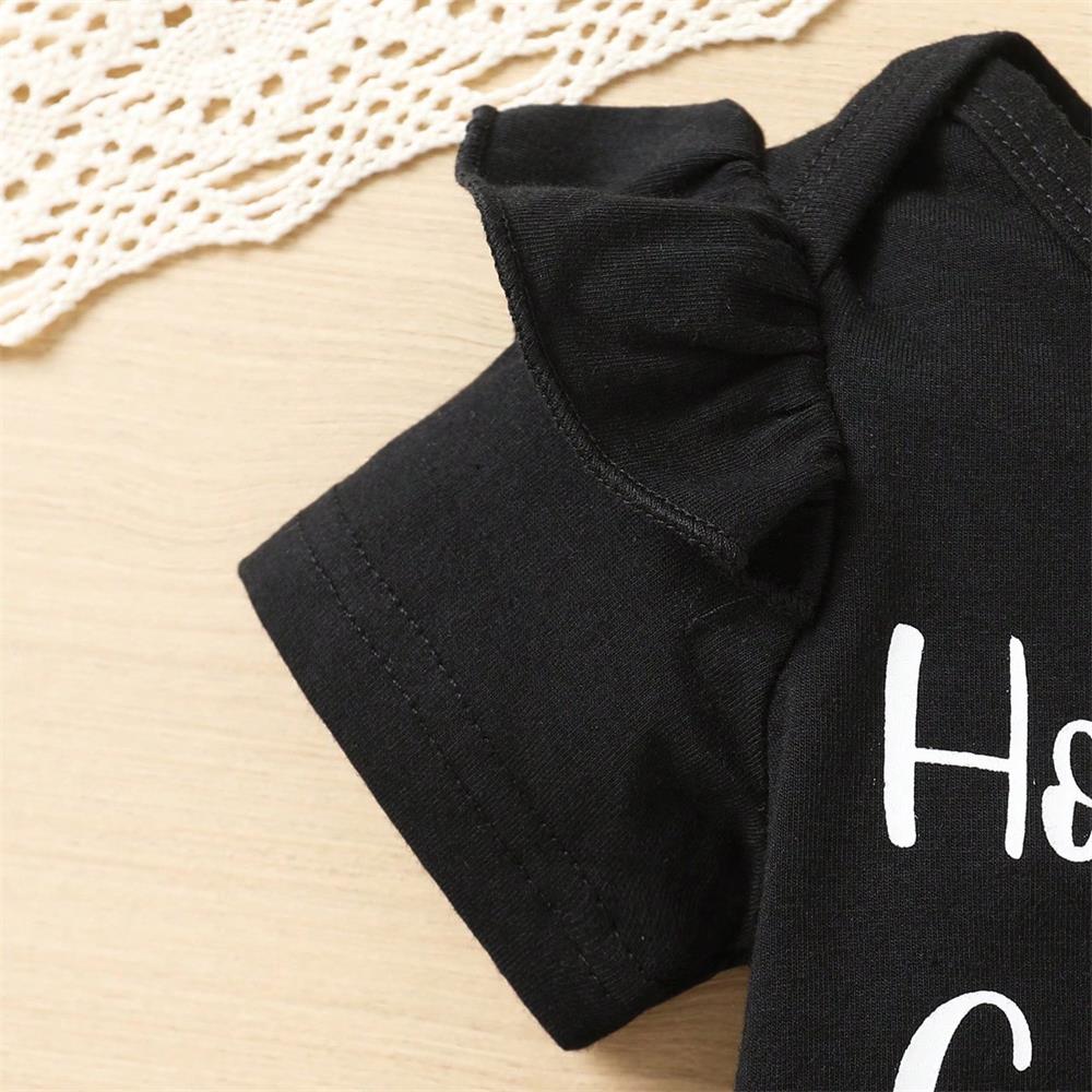 3PCS Holy Cow I'm Cute Letter Printed Baby Set