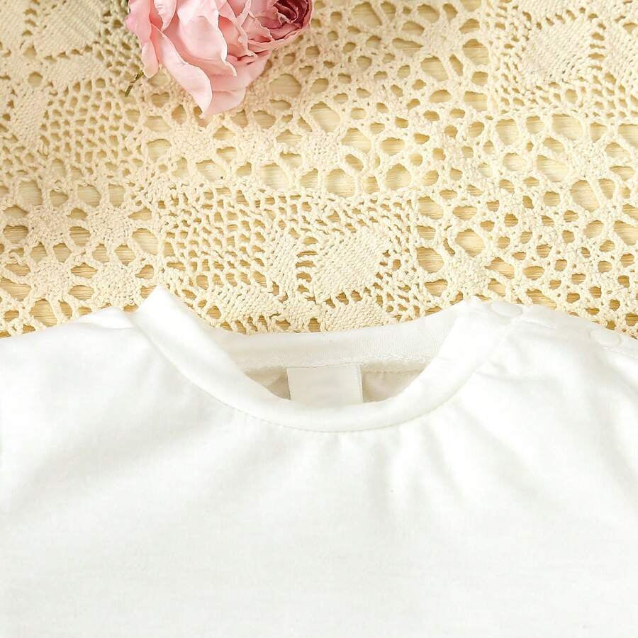 3PCS Gorgeous Floral Printed Short Sleeve Baby Set