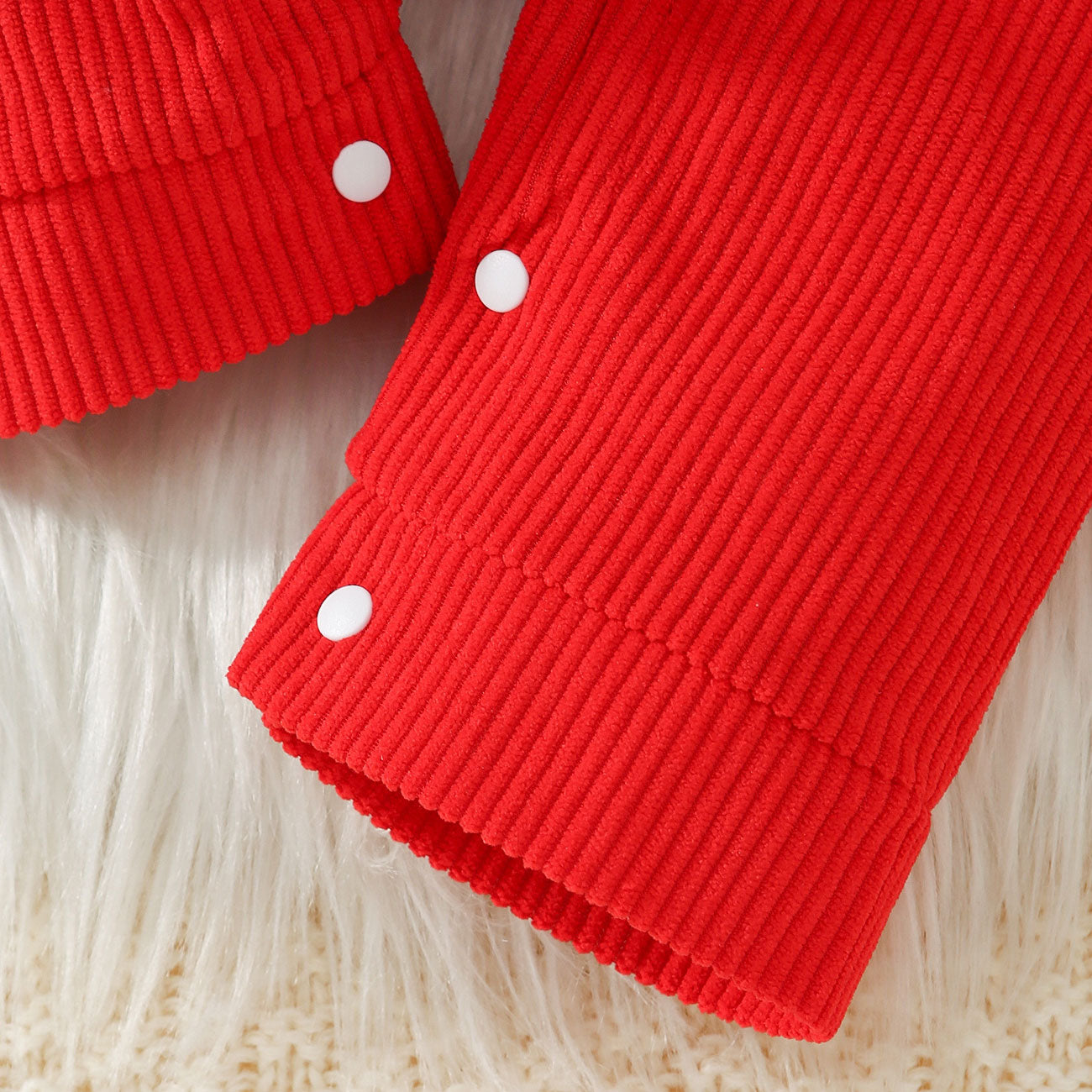 2PCS Christmas Stripe Printed Santa Claus Embroidery Overalls Baby Set