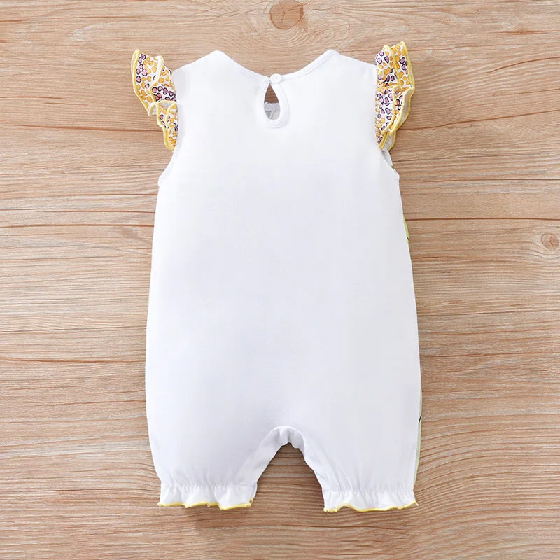 Cute Animal Printed Baby Girl Jumpsuit