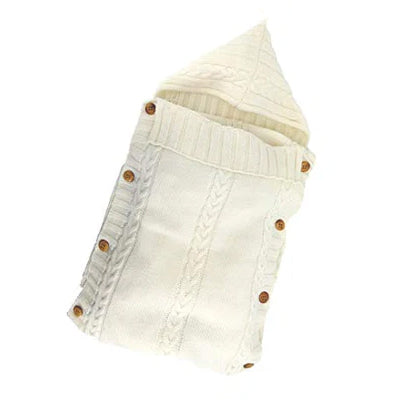 Couverture d'emmaillotage pour nouveau-né, sac de couchage en tricot