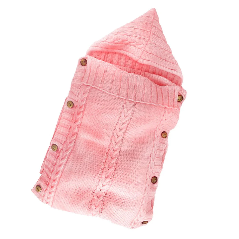 Couverture d'emmaillotage pour nouveau-né, sac de couchage en tricot