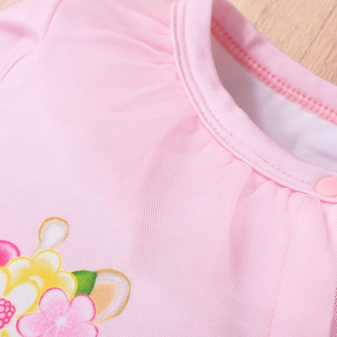 Sweet Giraffe Floral Print Long Sleeve Baby Jumpsuit