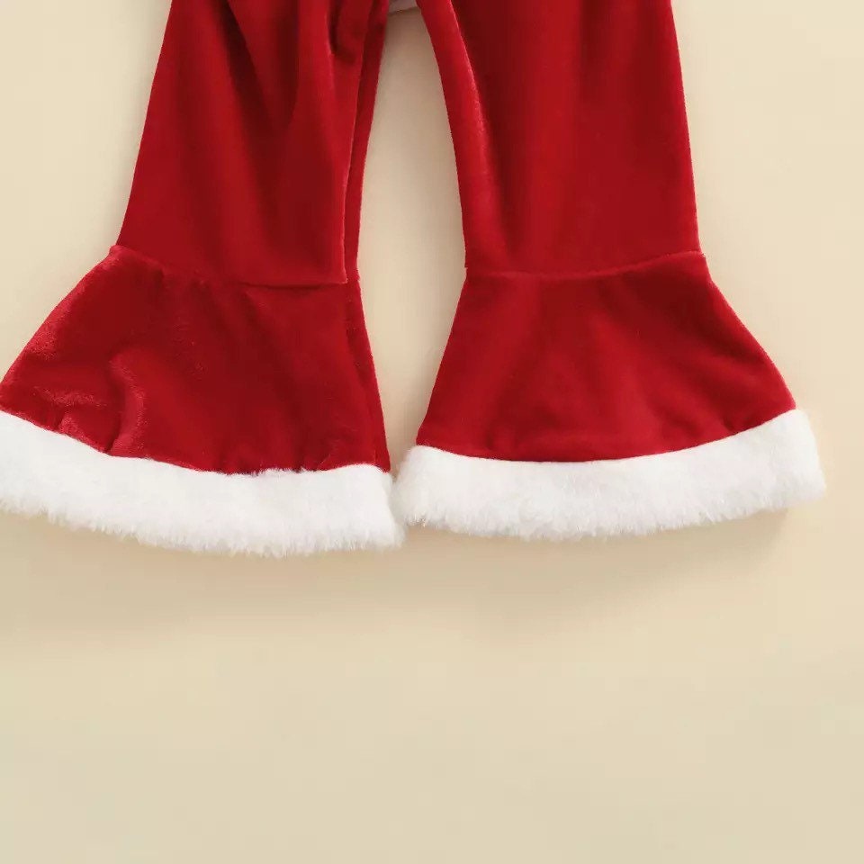 3PCS Christmas Santa Baby Letter Printed Baby Set