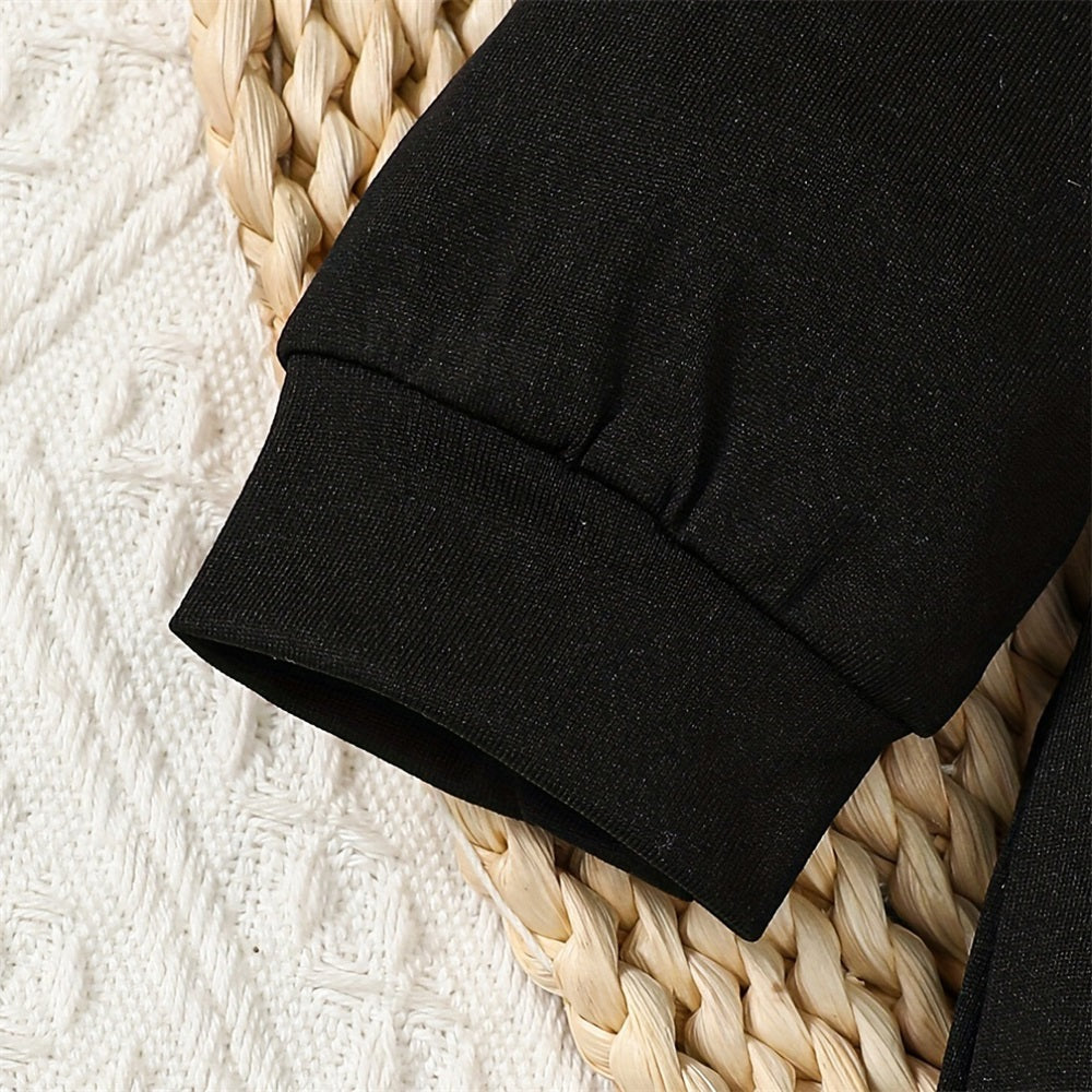 2PCS Cooler Version of Dad Letter Print Striped Baby Jumpsuit