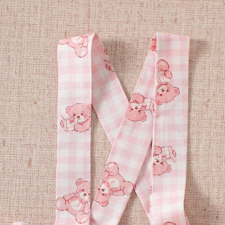 2PCS Gorgeous Bear Print Flounce Sleeve Baby Set