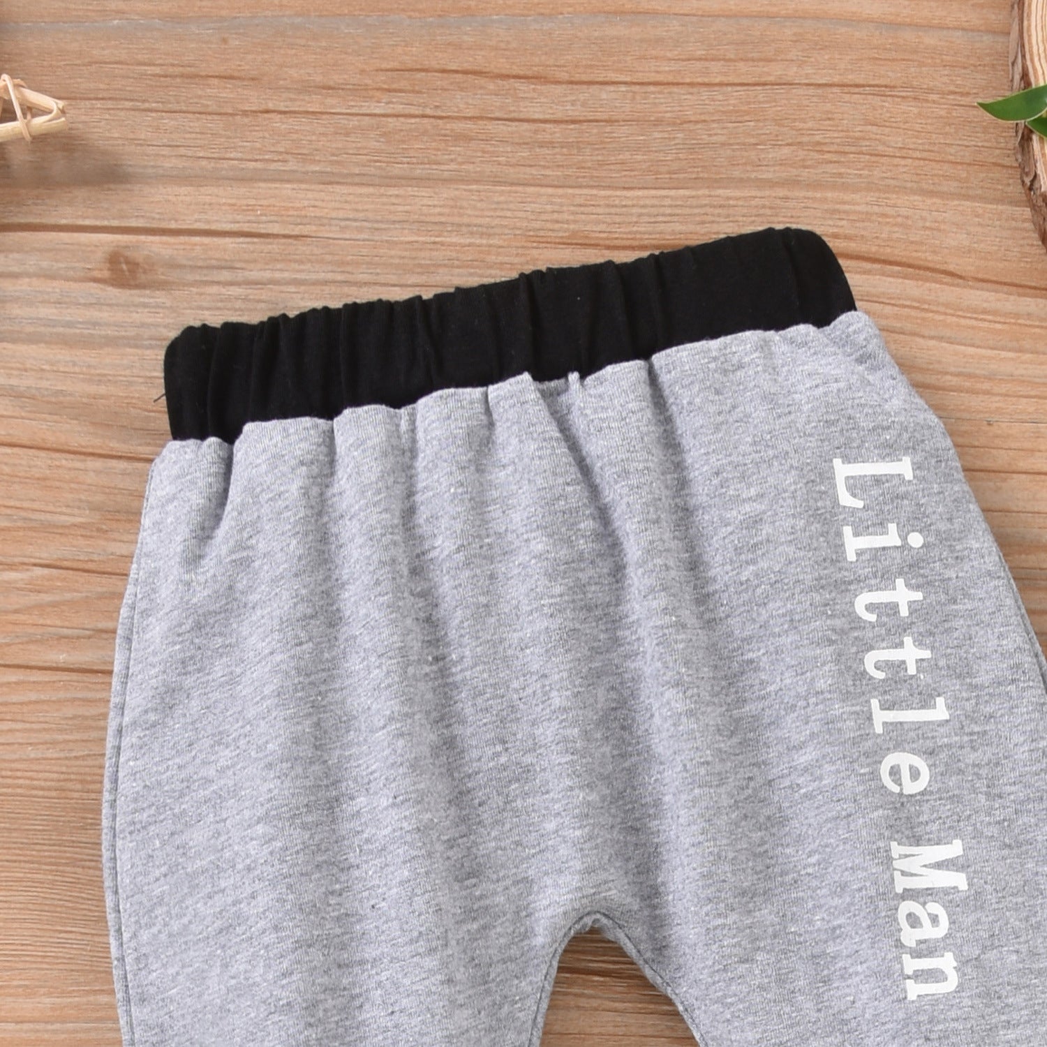 2PCS Baby Bear Letter Printed Hoodie Baby Set