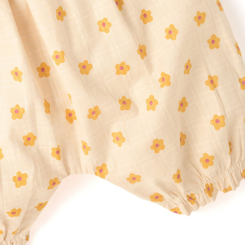 Delightful Floral Printed Sleeveless Baby Jumpsuit