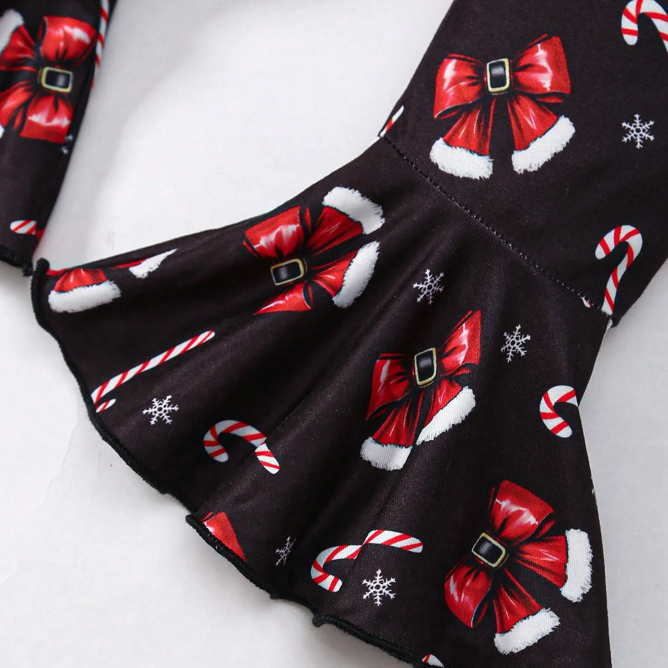 3PCS My First Christmas Letter Bow Print Baby Set