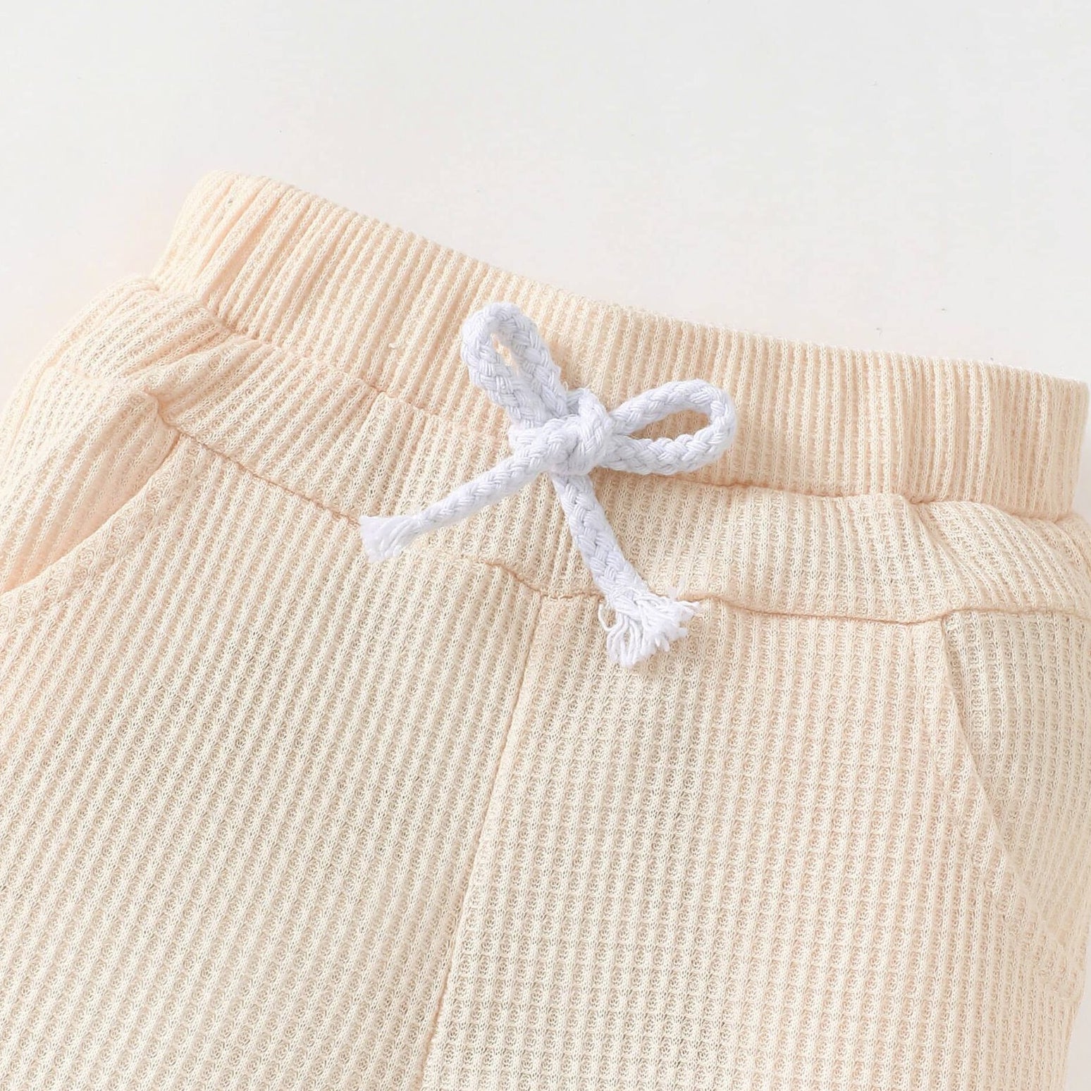 3PCS Mama's Boy Letter Print Waffle Long Sleeve Baby Set