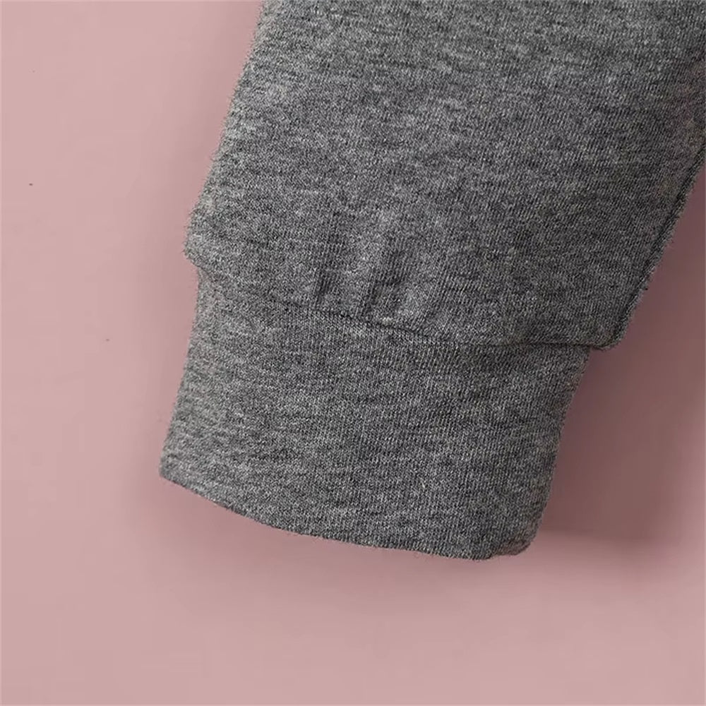 3PCS Casual Cartoon Dinosaur Print Long Sleeve Baby Set