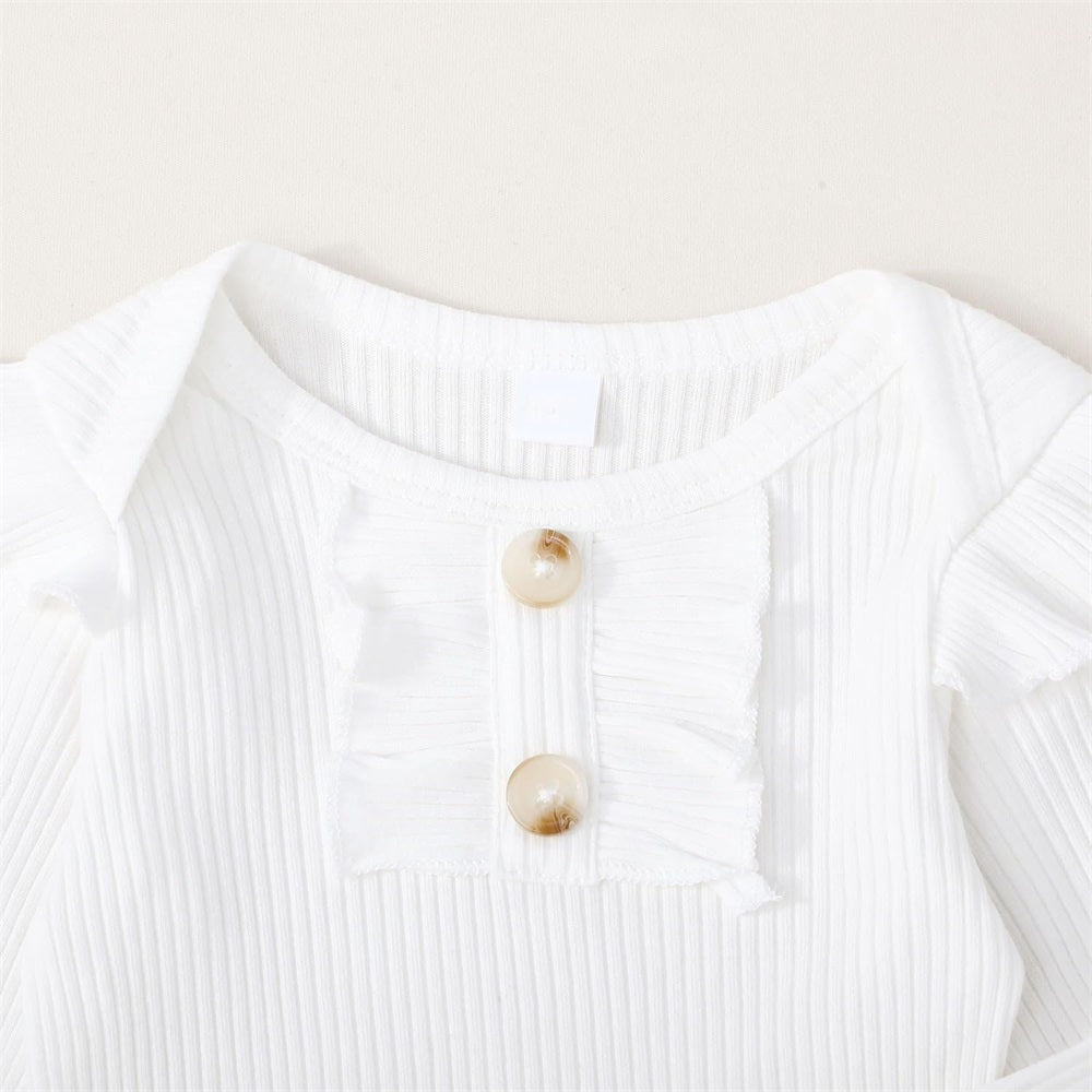 3PCS Cute Heart Print Long Sleeve Baby Set