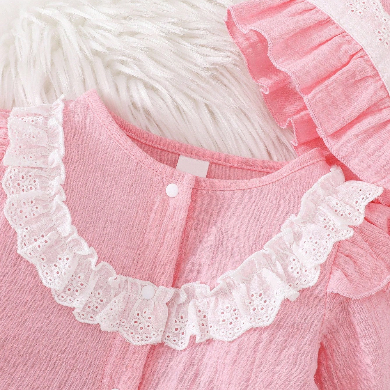 2PCS Lively Solid Color Baby Jumpsuit