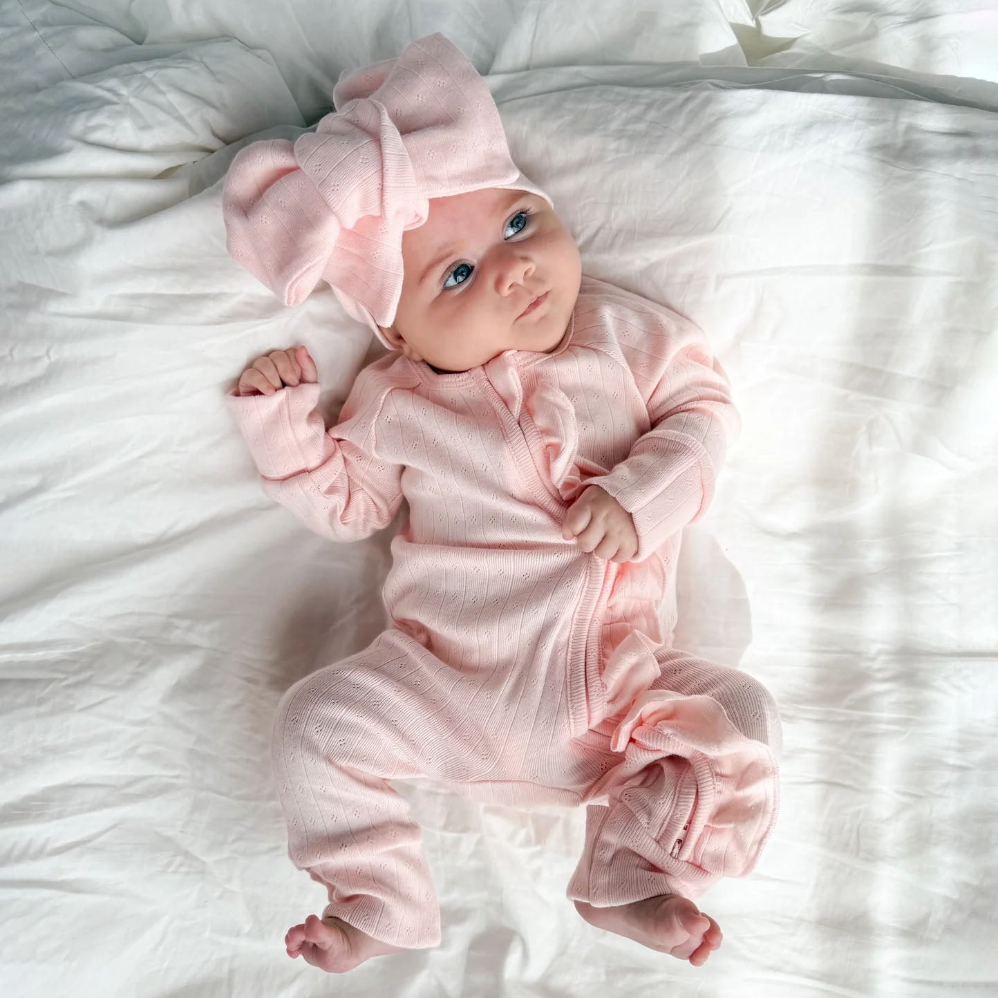 2PCS Chic Solid Color Long Sleeve Zipper Baby Jumpsuit