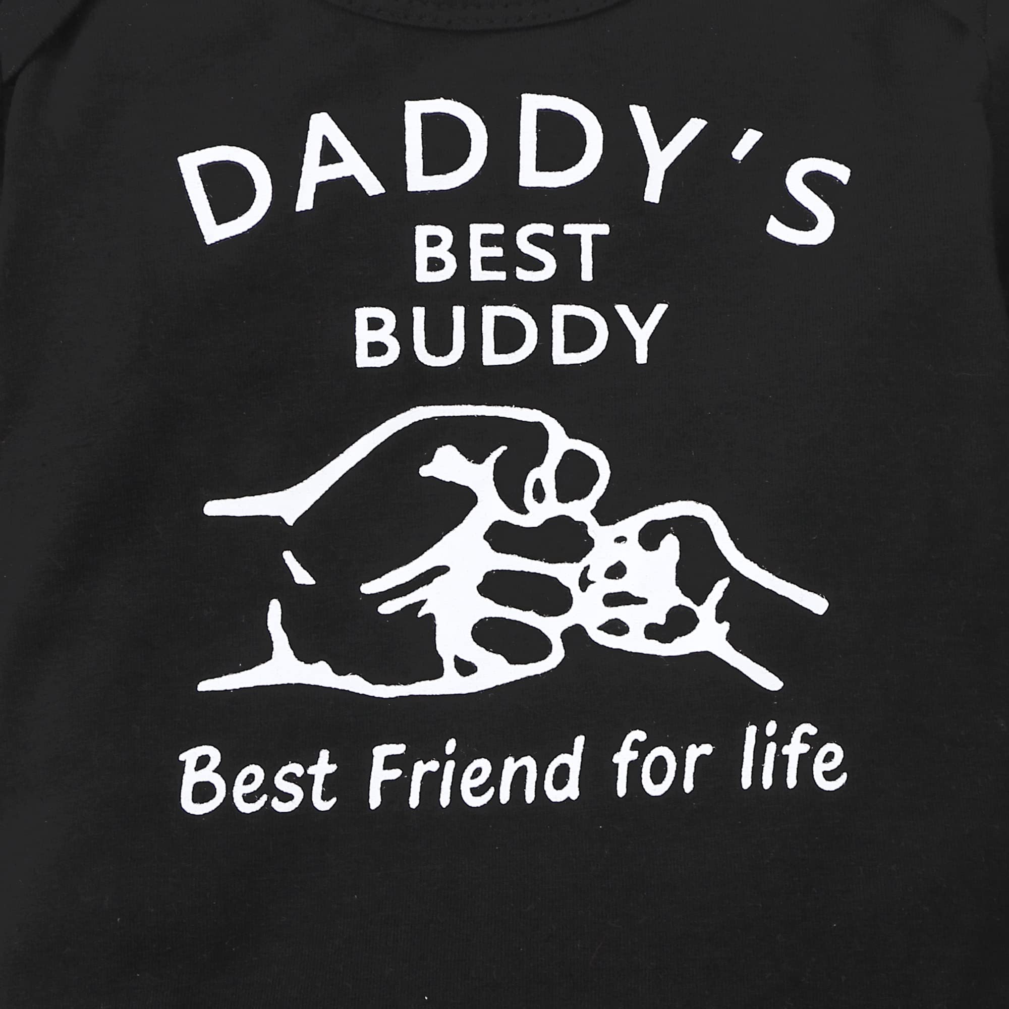 3PCS Daddy's Best Buddy Letter Printed Camouflage Baby Set
