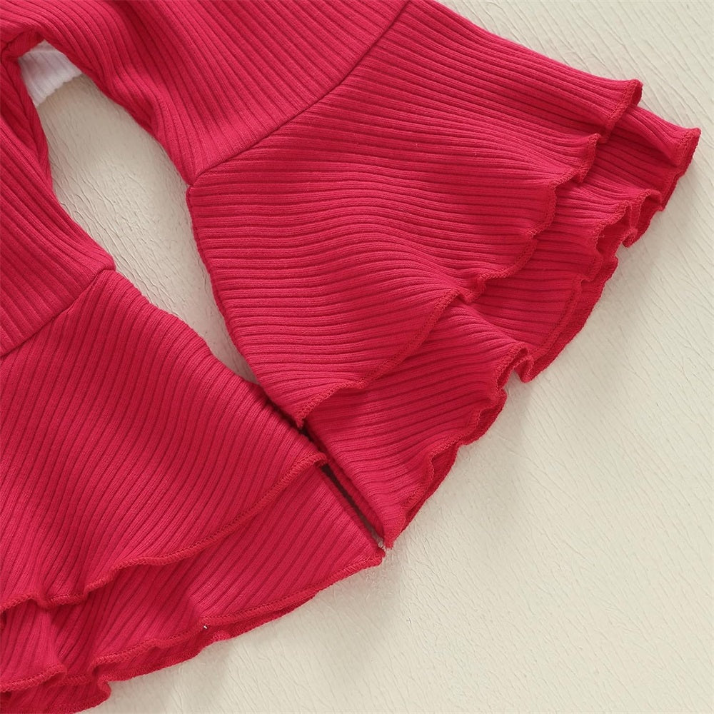 3PCS All You Need Is Love Letter Print Long Sleeve Baby Set