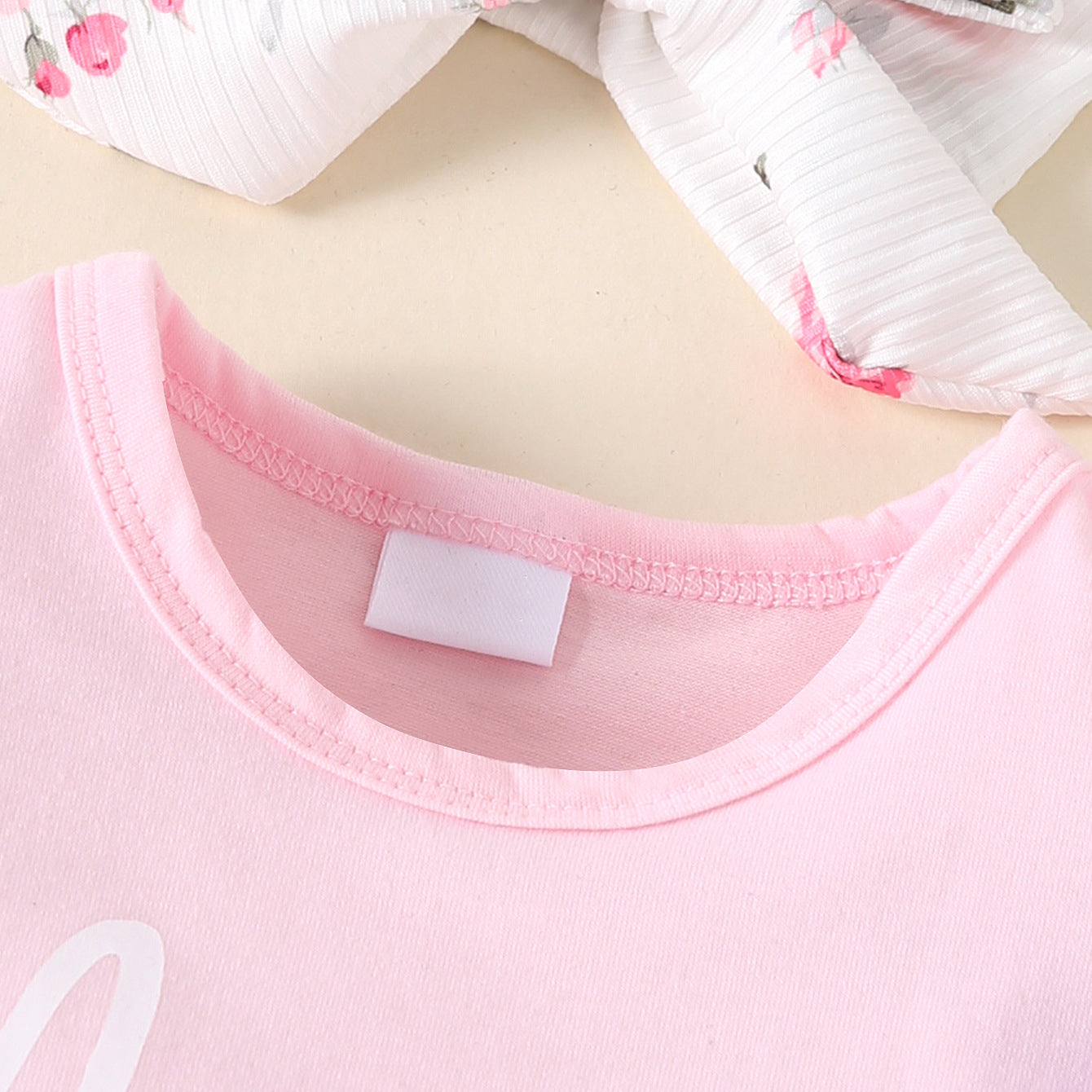 6PCS Mama's Bestie Letter Floral Print Flutter Sleeve Baby Set