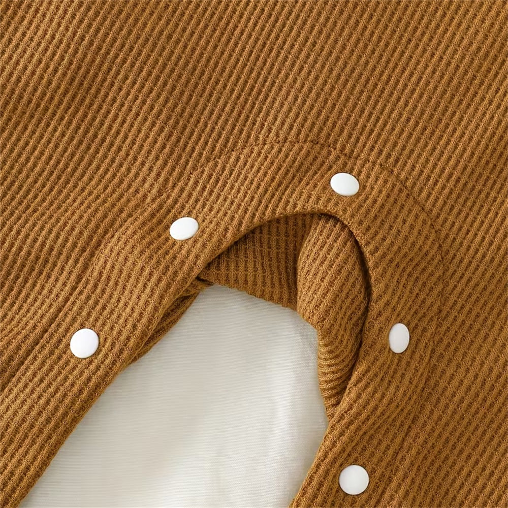 2PCS Cute Puppy Print Striped Long Sleeve Baby Set