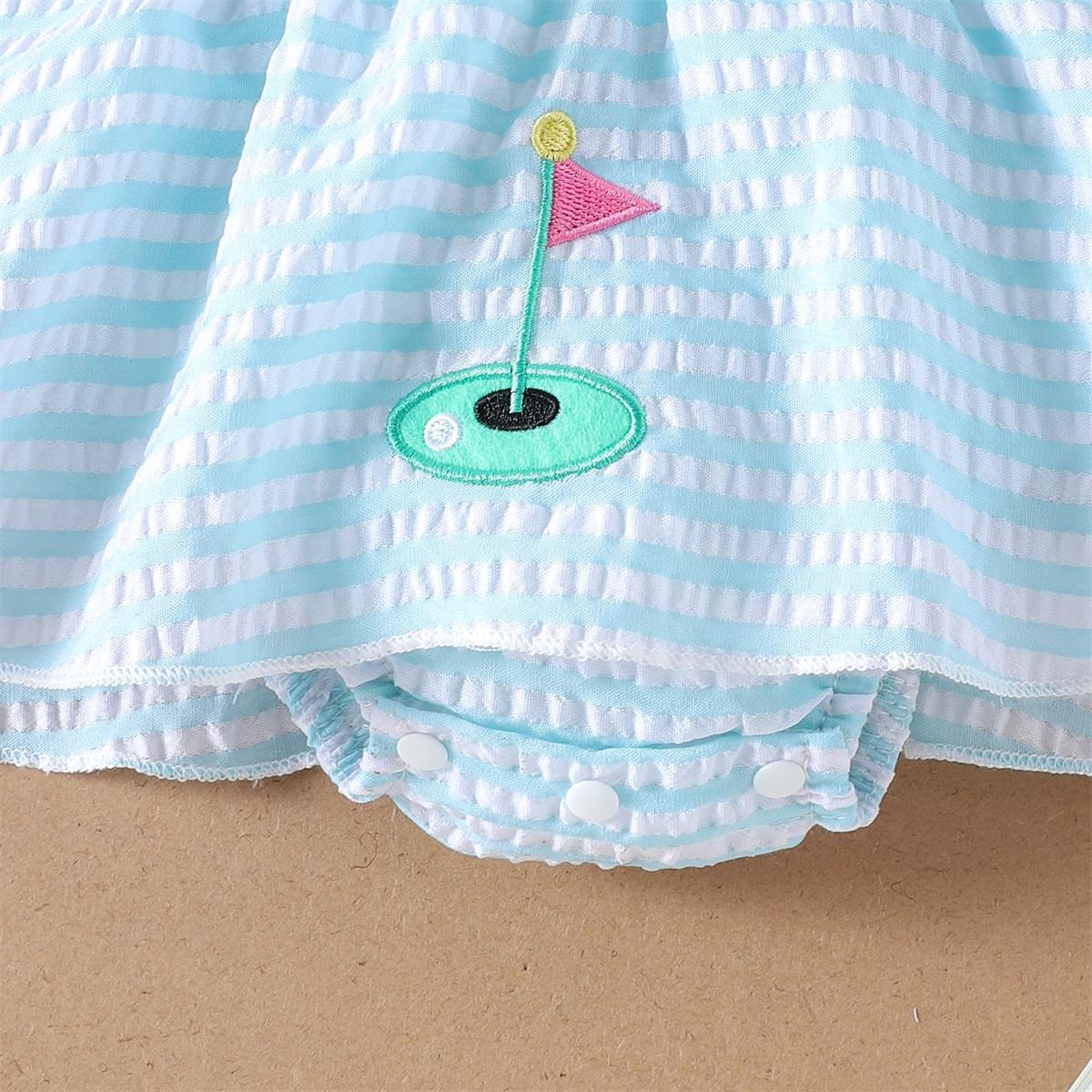 2PCS Comfortable Plaid Printed Sleeveless Baby Romper