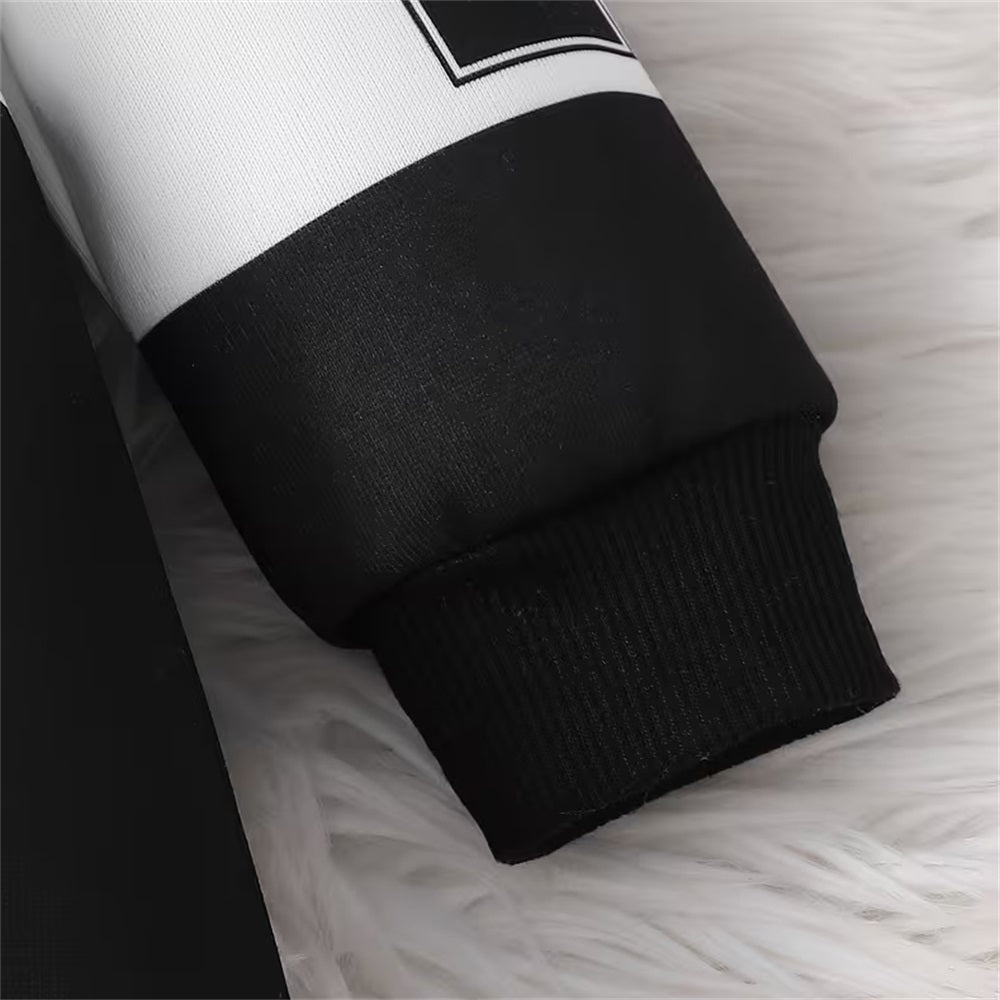 Cool Motorcycle Racing Print Long Sleeve Baby Jumpsuit