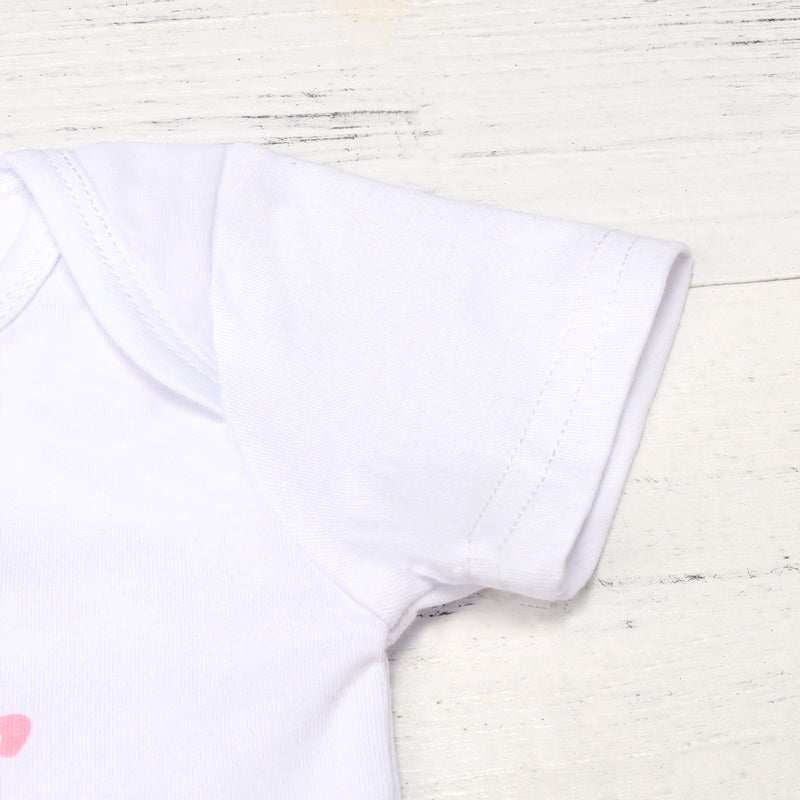 Ensemble 3 pièces pour bébé fille avec lettres imprimées florales