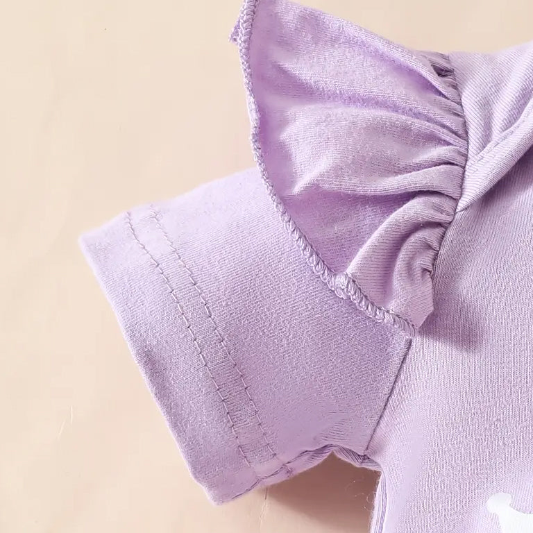 3PCS The Princess Letter Heart Printed Baby Set
