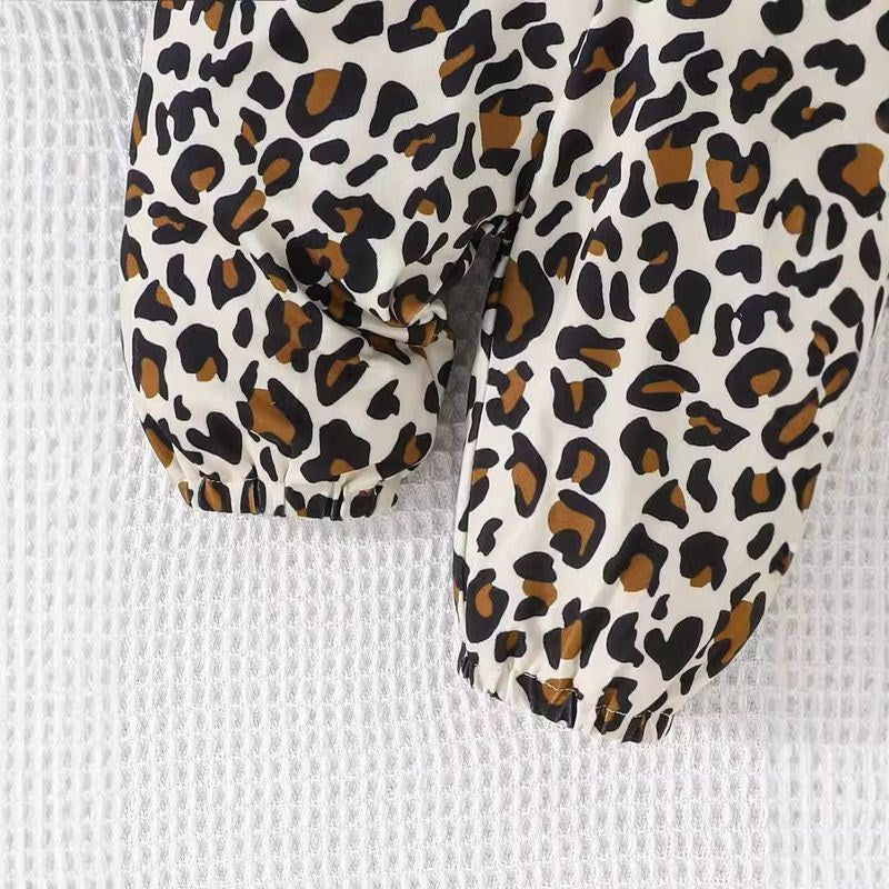 3PCS Sweet Heart and Leopard Printed Long Sleeve Baby Set