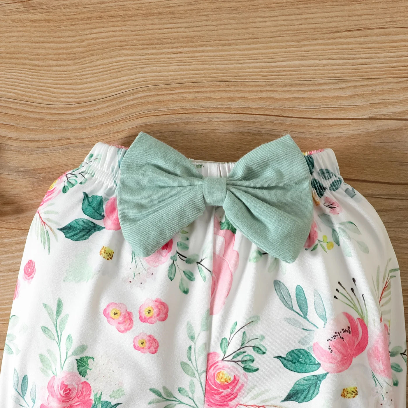 3PCS Mama's Girl Letter Floral Printed Sleeveless Baby Set
