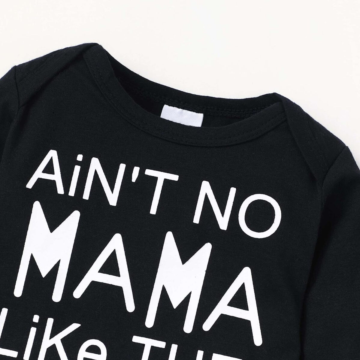 3PCS Chic Ain't No Mama Letter Plaid Print Baby Set