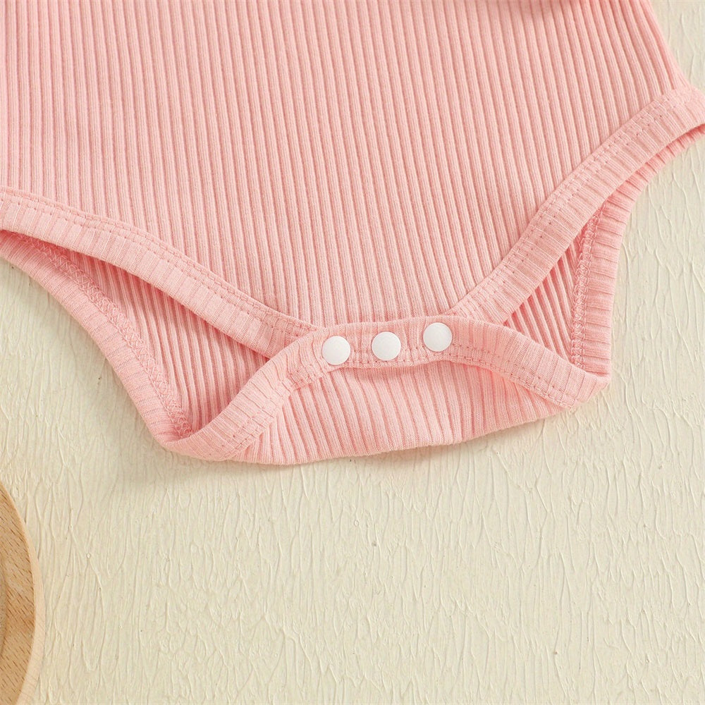 2PCS Sweet Bow Print Long Sleeve Baby Set