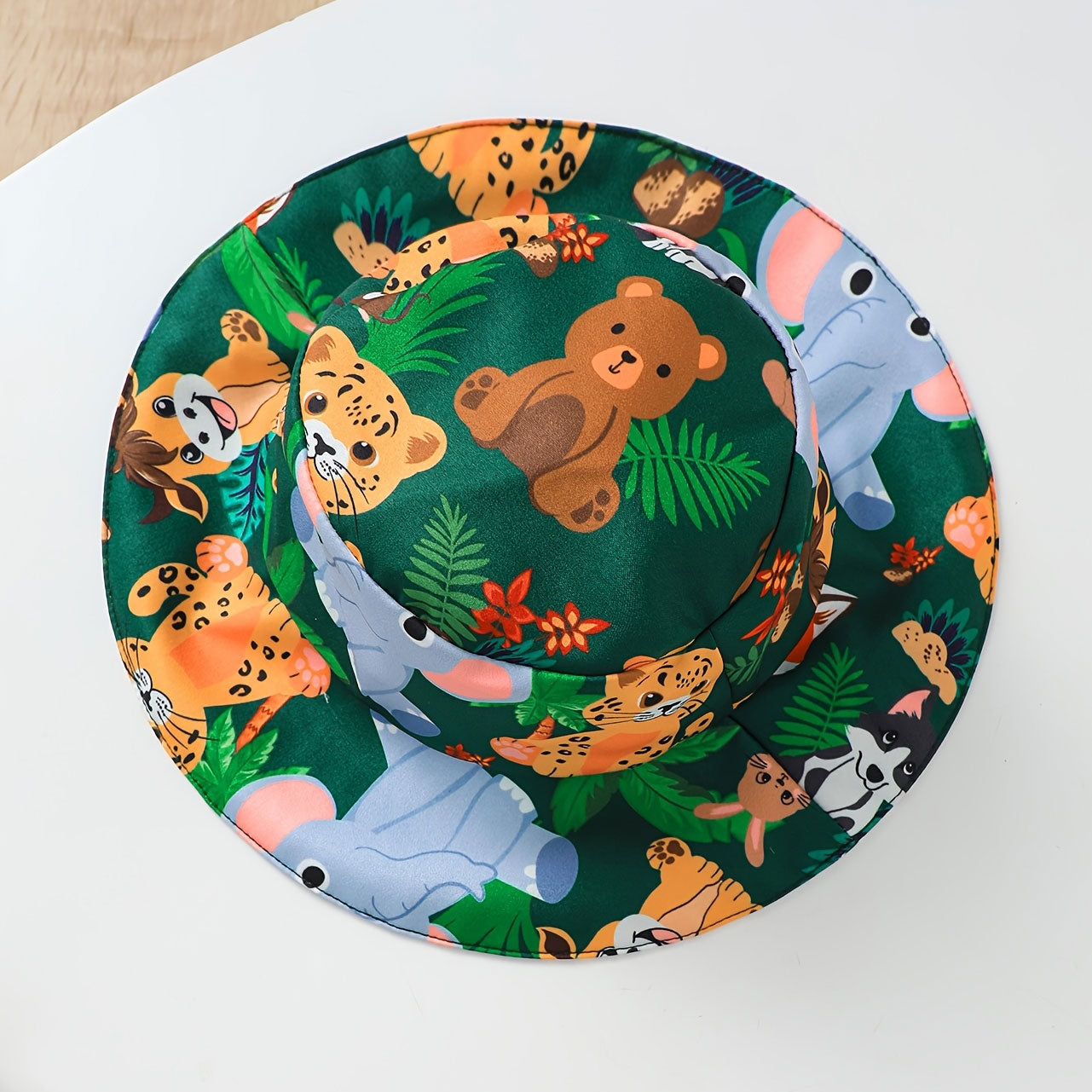 2PCS Lovely Tropical Rainforest Animal Print Baby Suspender Pants