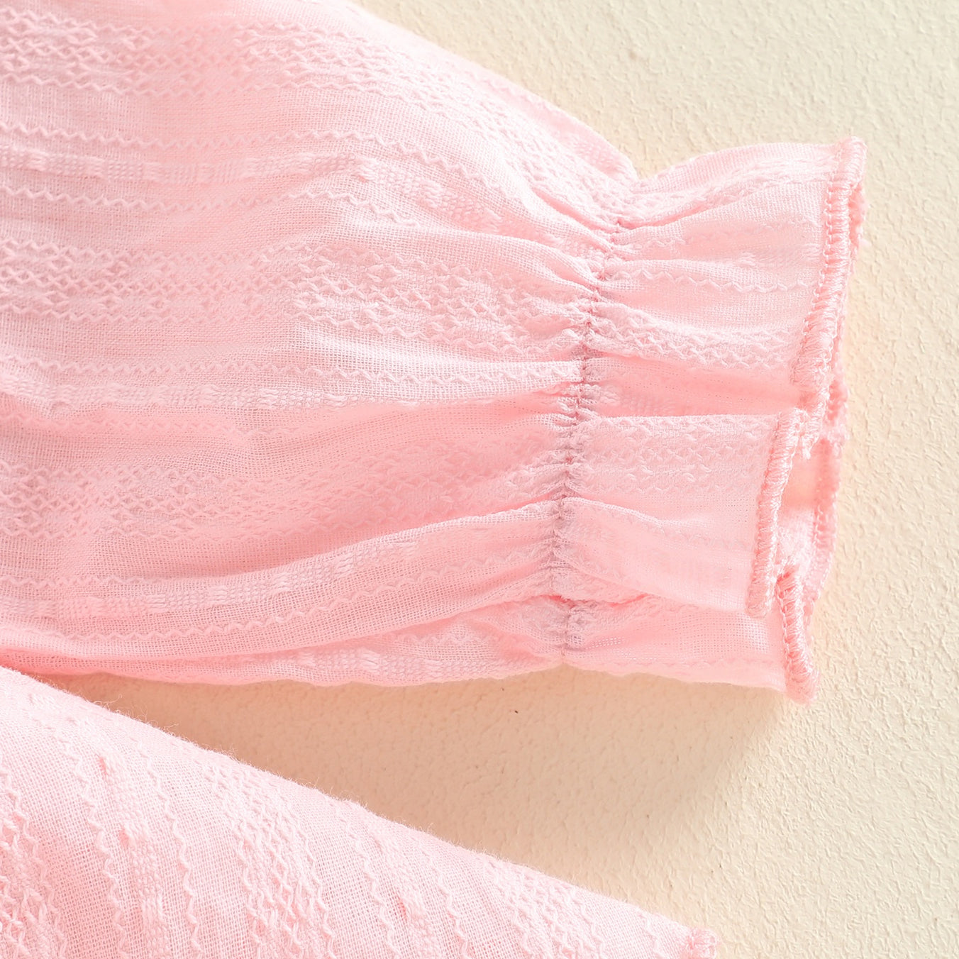 Sweet Solid Color Ruffles Decoration Baby Romper
