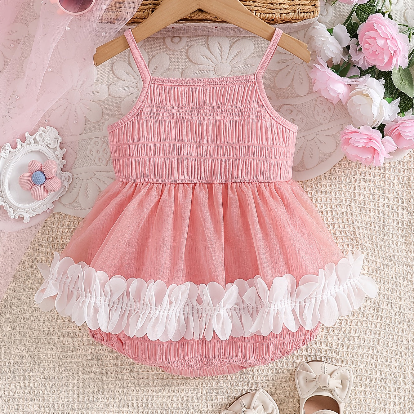 Cozy Solid Color Sleeveless Baby Romper