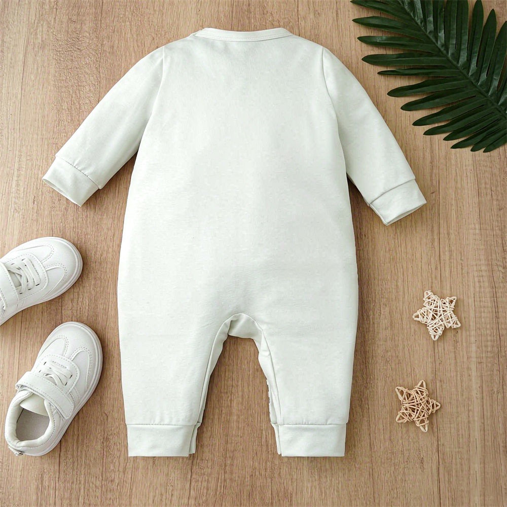 Cute Cartoon Animal Print Long Sleeve Baby Jumpsuit
