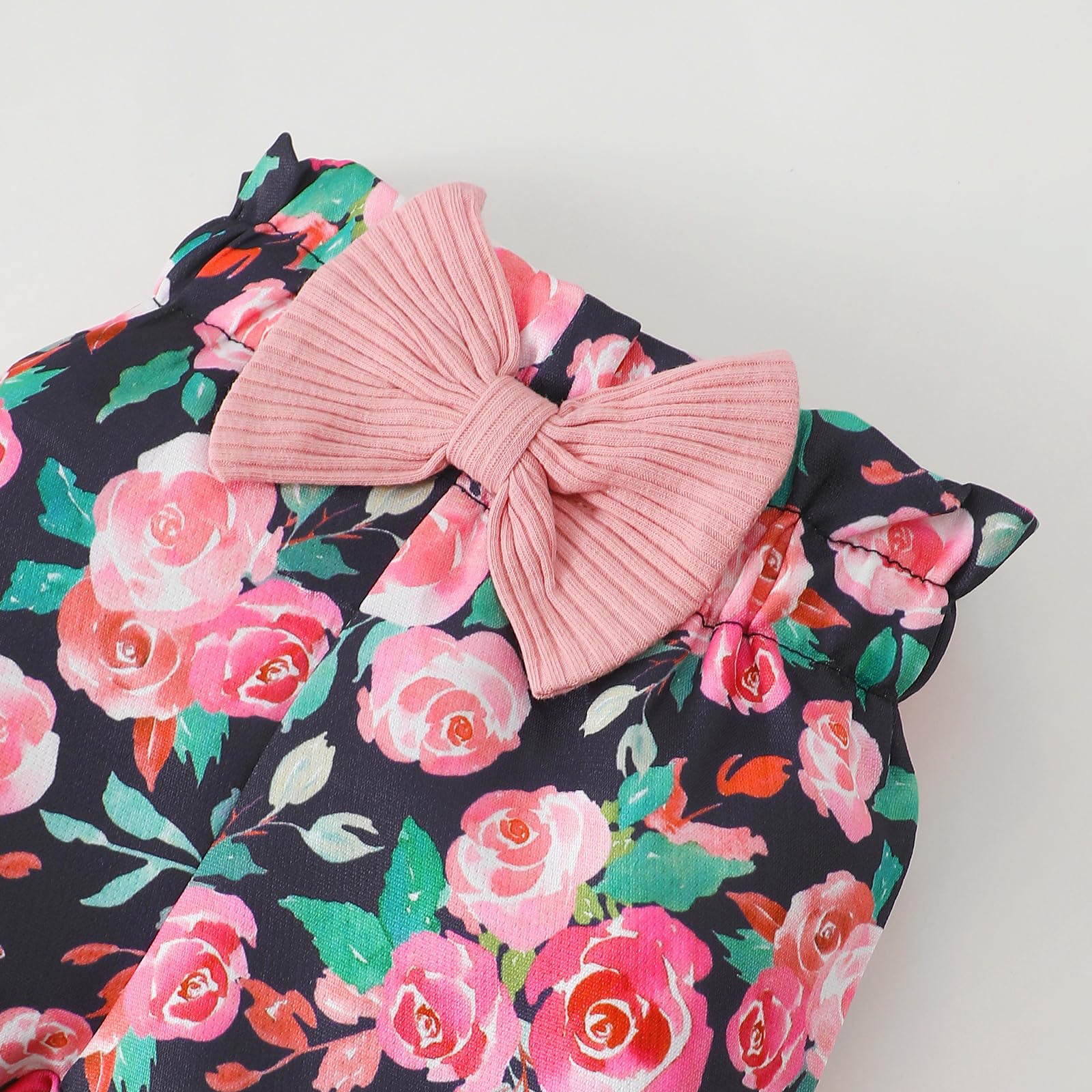 3PCS Neat Floral Print Long Sleeve Baby Set