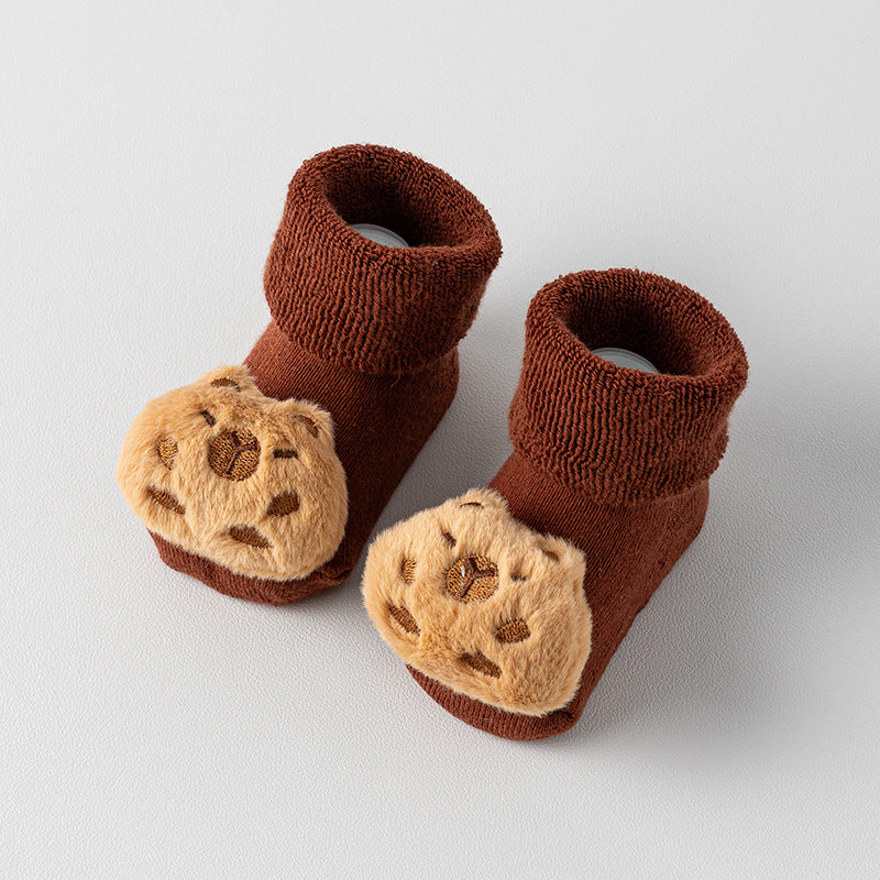 Thick Warm Plush 3D Animal Decor Baby Socks