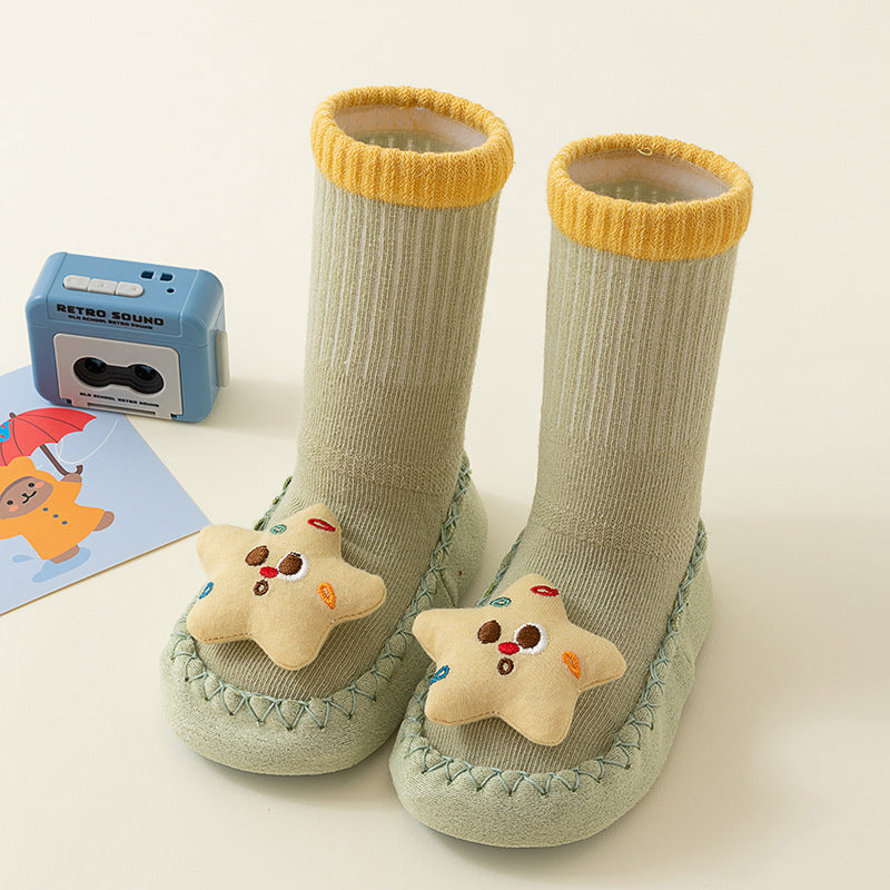 3D Cartoon Patch Soft Sock Baby Shoes