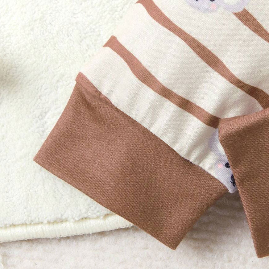 3PCS Timeless Koala Stripe Printed Long Sleeve Baby Set