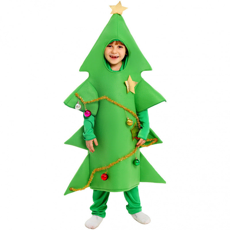 Christmas Tree Cosplay Costume Big Tree Clothes Christmas Parent-child Suit