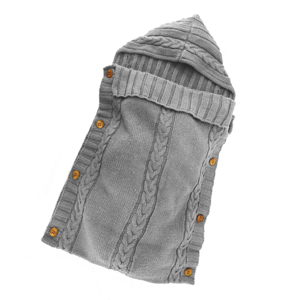 Couverture d'emmaillotage pour nouveau-né, sac de couchage en tricot