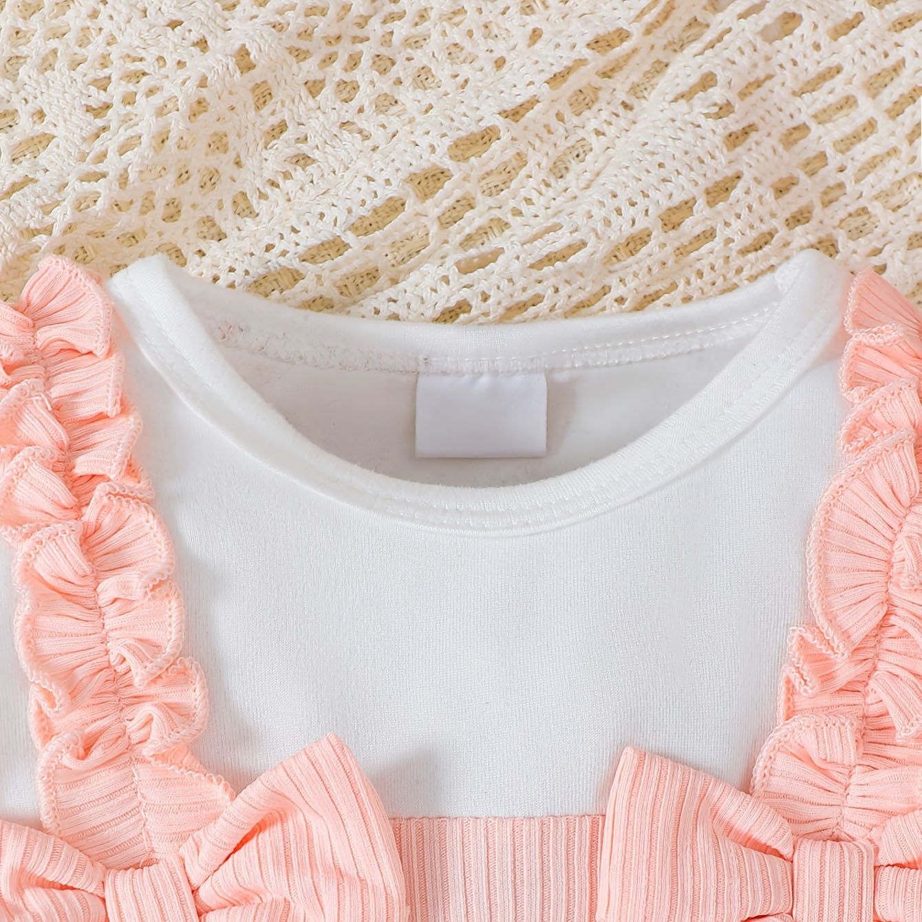 2PCS Lively Solid Color Baby Girl Jumpsuit