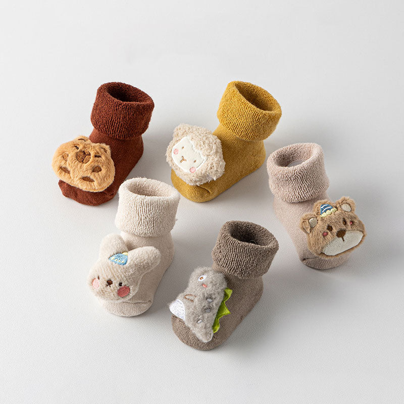 Thick Warm Plush 3D Animal Decor Baby Socks