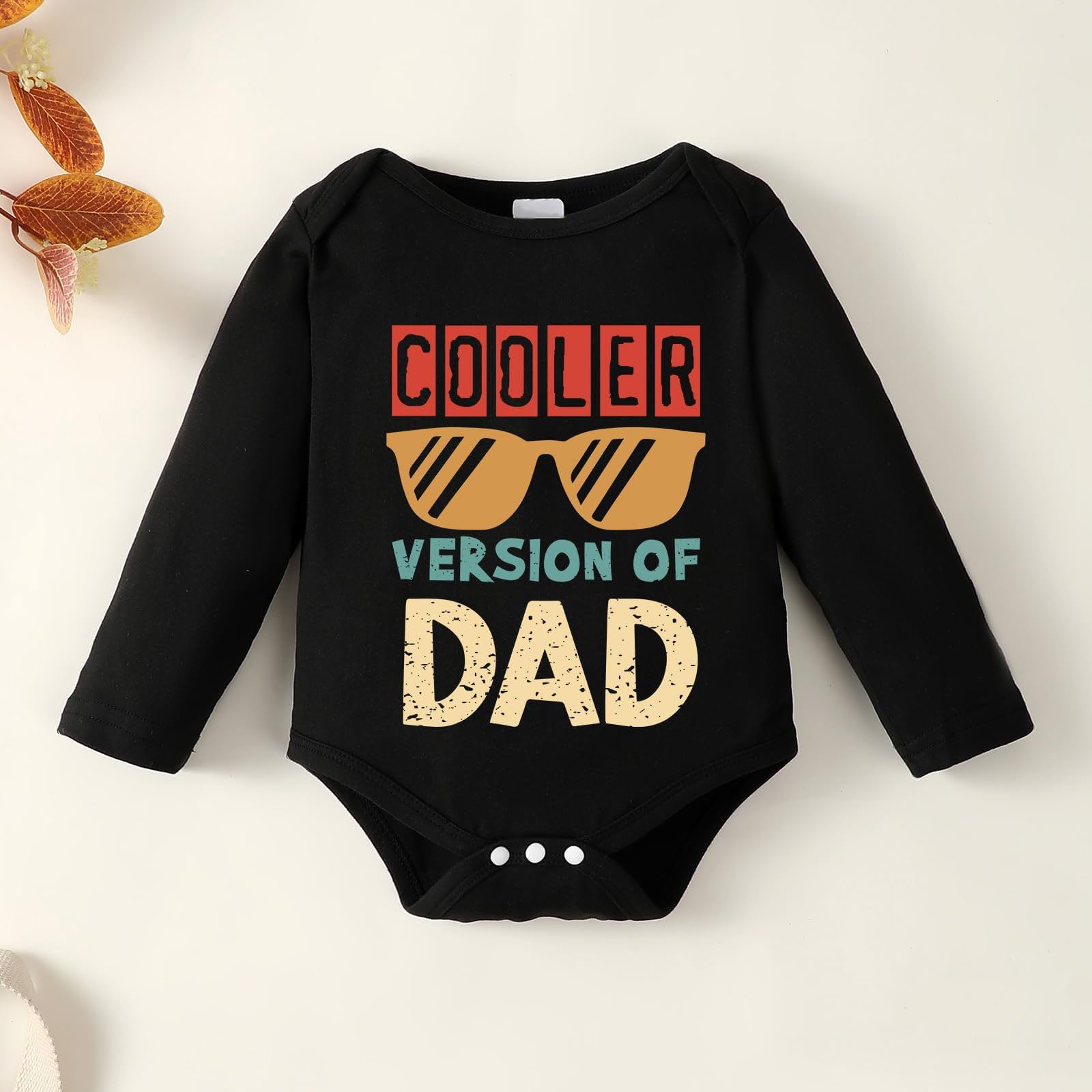 3PCS Cooler Version of Dad Letter Camouflage Printed Baby Set
