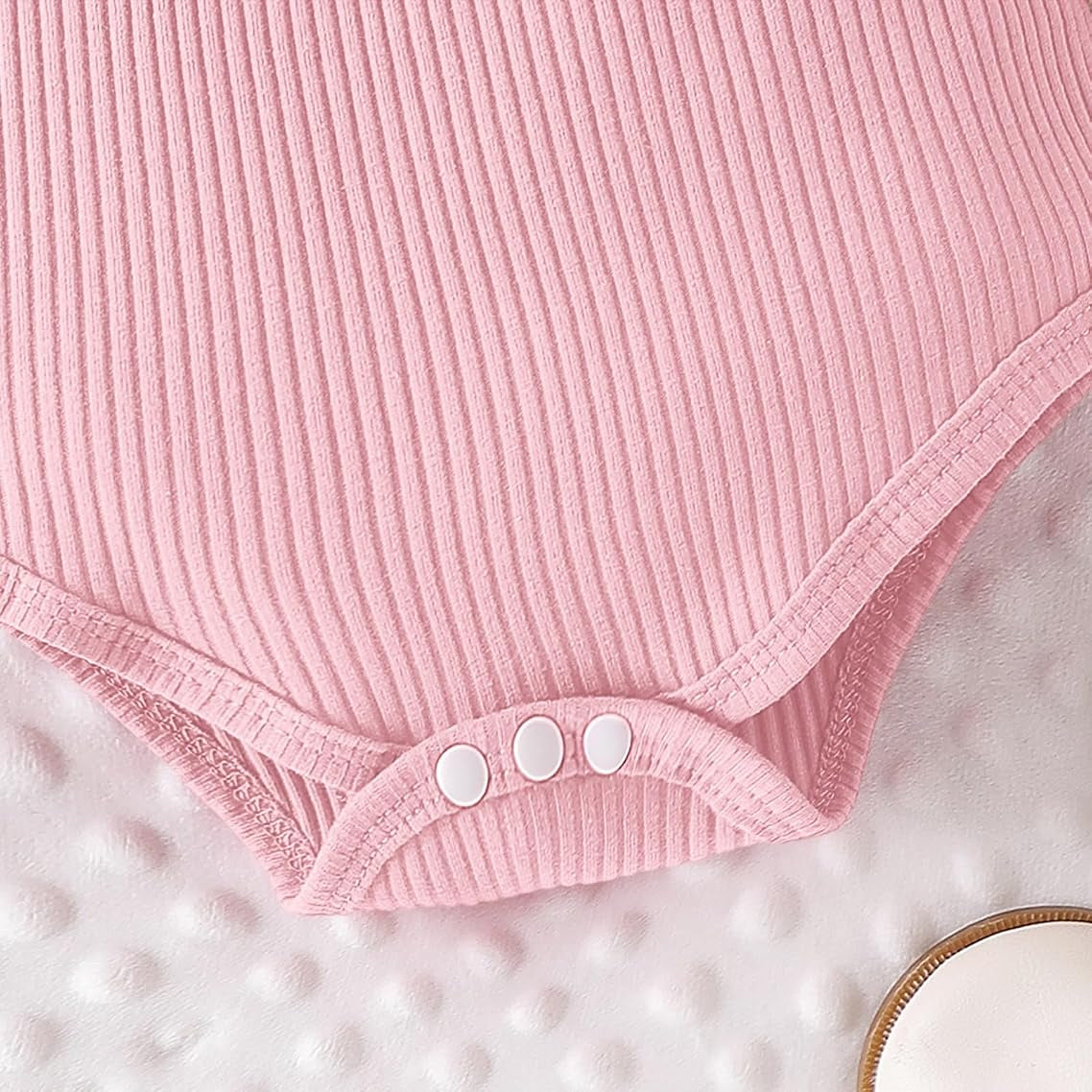 2PCS Charming Baby Girl Lace Eyelet Long Sleeve Denim Set