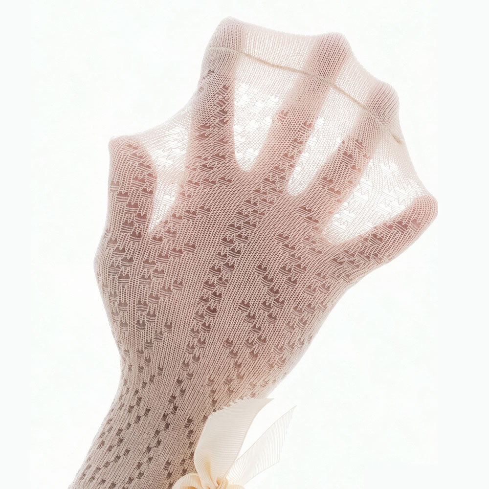 Breathable Mesh Bow Lace Long Baby Socks